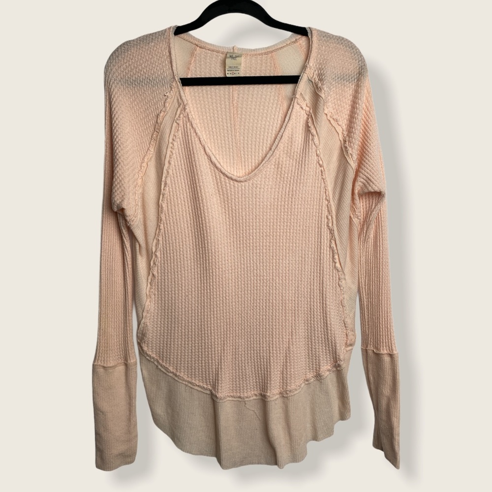 We The Free Baby Pink Long Sleeve Thermal Shirt